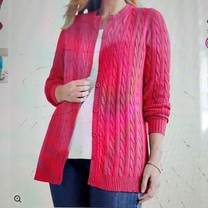 Women Within Cardigan Sweater Bright Pink
